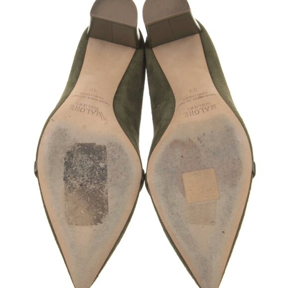 Malone Souliers green suede boots, size 7 - Picture 3 of 5